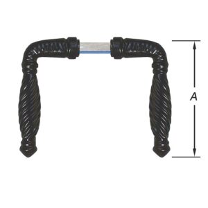 Deurkrukset torsmodel zwart 118mm