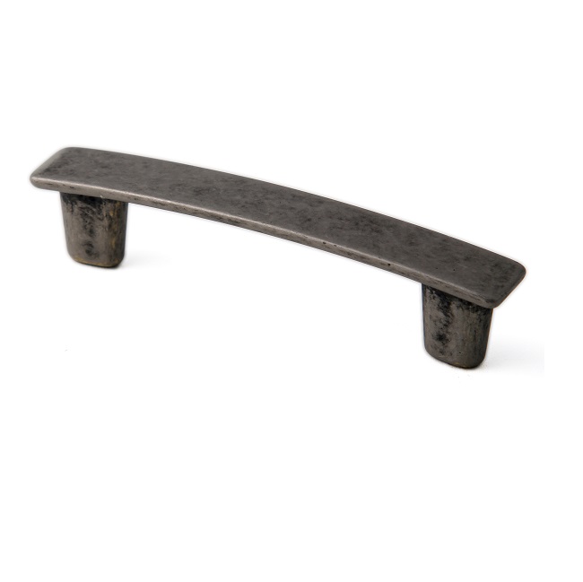 Meubelgreep "lambiek" antiek tin 96mm 1 Meubelgreep
