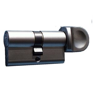 Profielcilinder met knop vernikkeld 60mm (30-30)