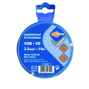 Draad vob 2.5mm² blauw massief (rol 10m)