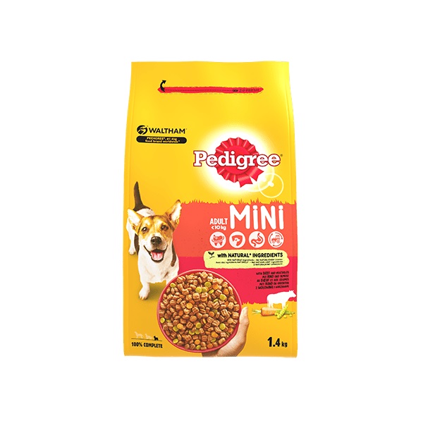 Hondenmengelingen 1.4kg pedigree adult mini rund 1 Pedigree