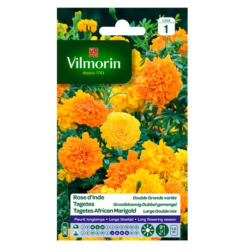 Tagetes grootbloemig dubbel gemengd 1gr 1 Tagetes