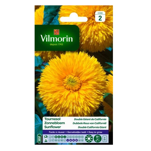 Zonnebloem dubbele reus van californië 5gr 1 Zonnebloem
