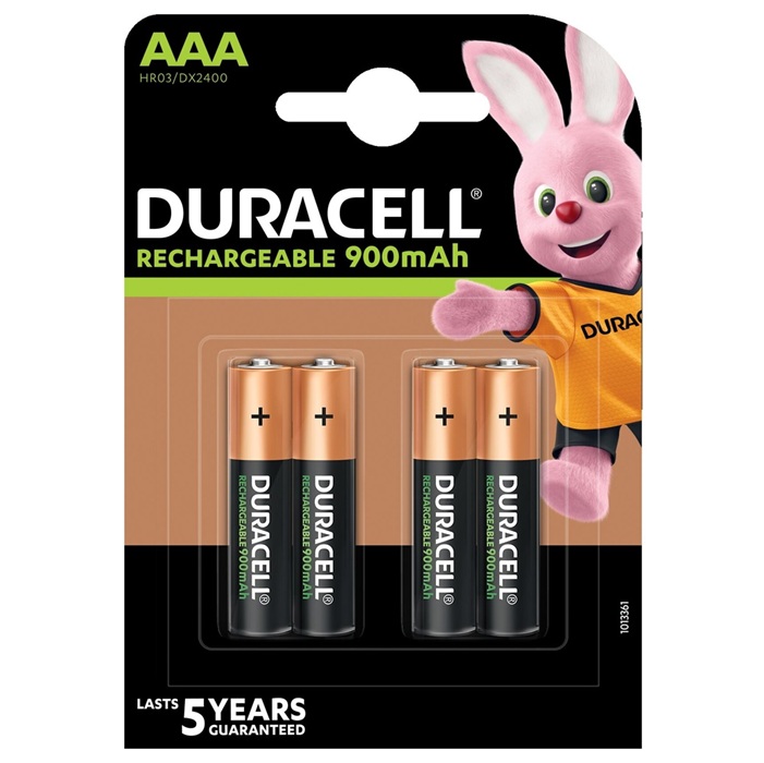 Batterijen AAA Duracell Herlaadbaar 900mAh 4 stuks 1 Batterijen aaa duracell herlaadbaar 900mah 4 stuks