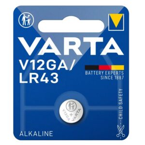 Knoopcelbatterij LR43 per stuk