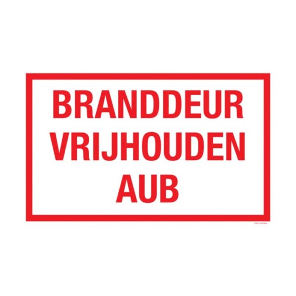 Branddeur vrijhouden