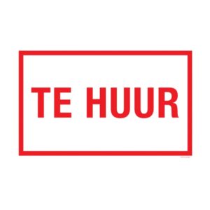 Picto te huur 400x250mm