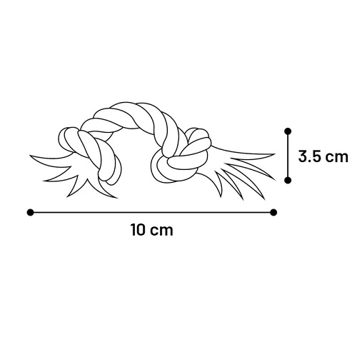 HONDENSPEELTJE JIM TOUW MET 2 KNOPEN GRIJS MUNTGROEN ROZE WIT 3 STUKS 10cm 2 Hondenspeeltje jim touw met 2 knopen grijs muntgroen roze wit 3 stuks 10cm - afbeelding 2