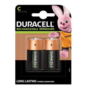 Batterijen C Duracell herlaadbaar 3000mAh HR14 DC1400 per 2