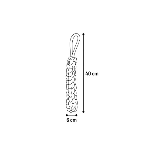 Hondenspeeltje katoen ringo geweven stick grijs 40cm/15mm 2 Hondenspeeltje katoen ringo geweven stick grijs 40cm/15mm - afbeelding 2