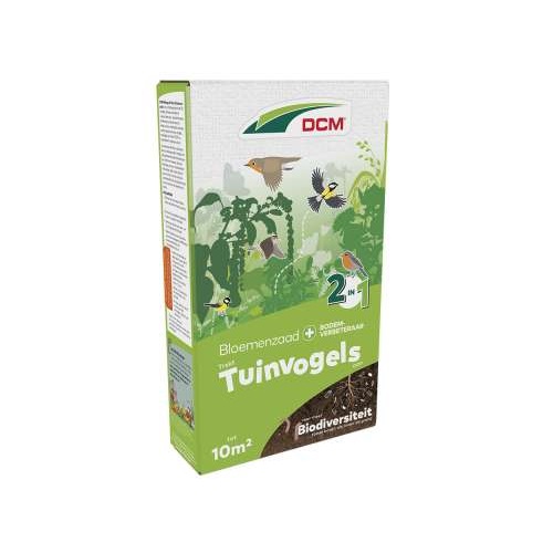 Dcm bloemenzaad voor vogels met organische bodemverbeteraar 530gr 10m² 1 Vogels