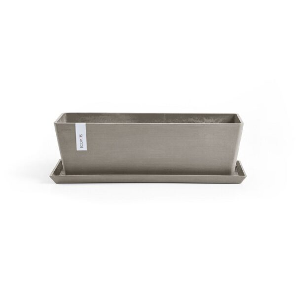 Ecopots onderschotel rechthoekig 55 taupe new