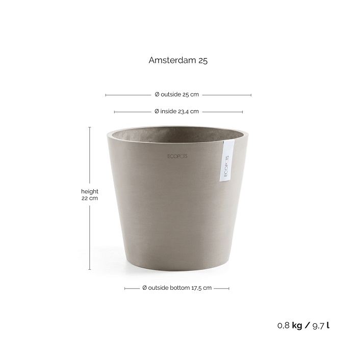 Ecopots amsterdam 25 taupe 3 Ecopots