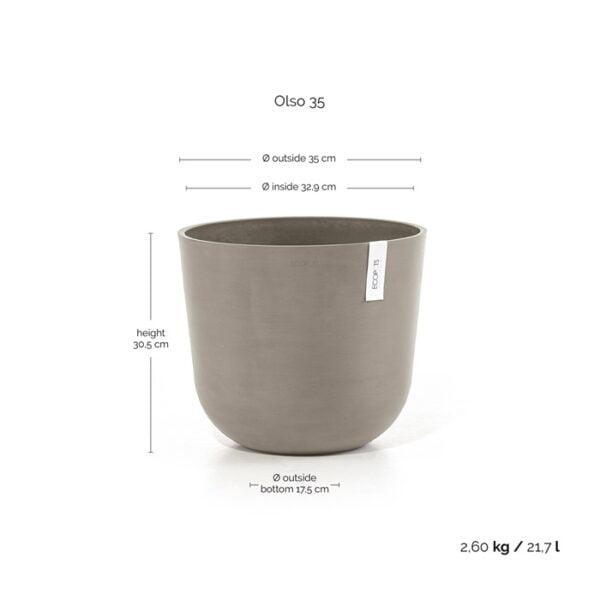 Ecopots oslo 35 taupe