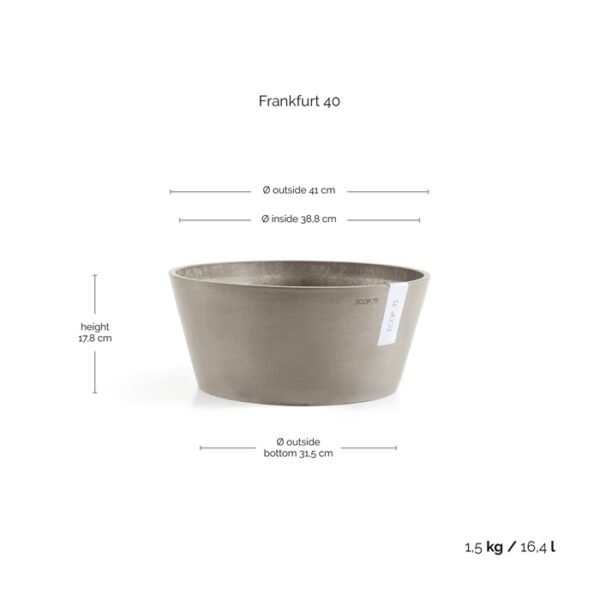 Ecopots frankfurt 40 taupe