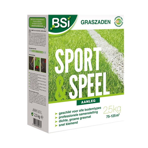 Bsi graszaad sport en speel 2.5kg 75-125m² 1 Graszaad sport