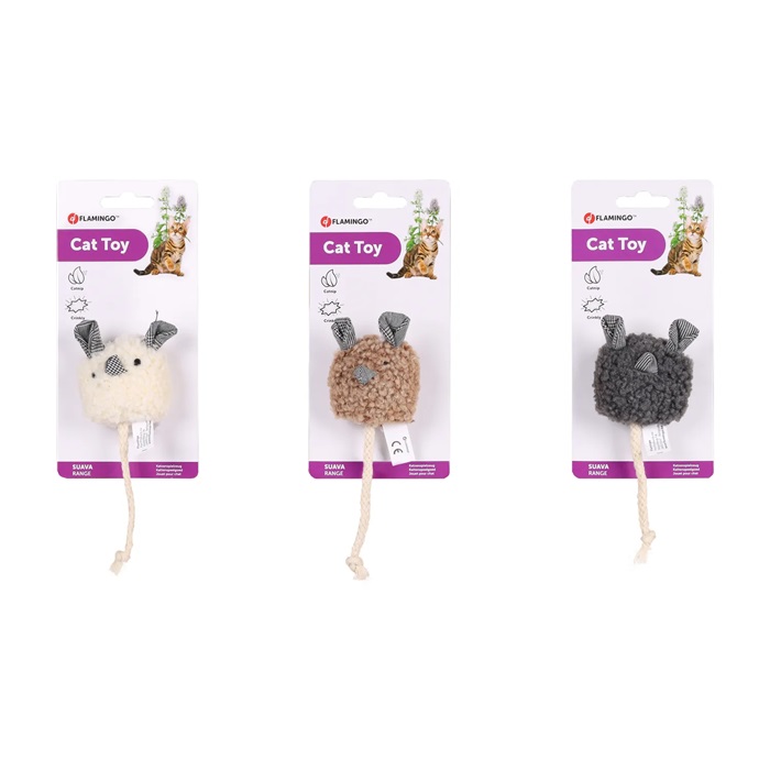 Kattenspeeltje suava ronde muis 15x6x5cm 1 Stuk 2 Kattenspeeltje