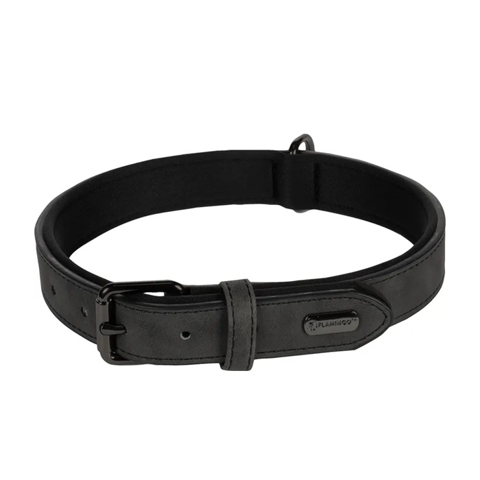 Hond halsband delu 42/52cm 25mm zwart 1 Hond halsband