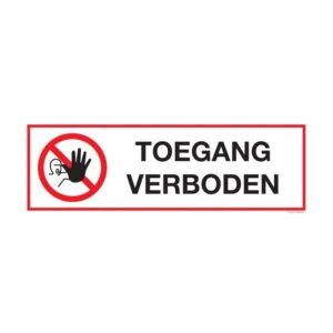 toegang verboden