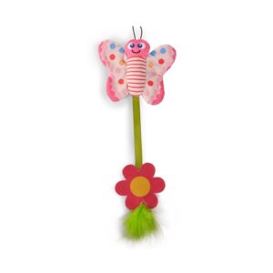 Kattenspeeltje bowi vlinder met bloem 22cm