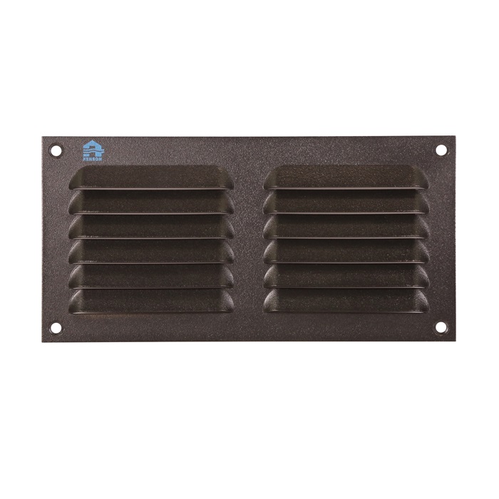 Renson schoepenrooster alu 200x100mm zwart 9005 1 Schoepenrooster
