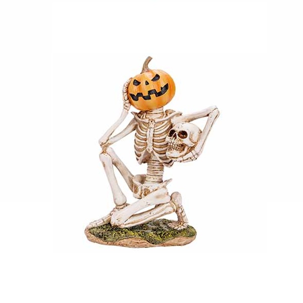 Skelet pumpkinhead natuur 26cm 1 Skelet