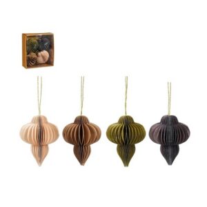 Ui druppel off white - donker groen - beige -paars (Doos: 4st)
