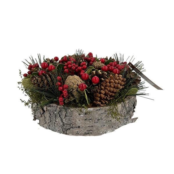 Planter berry natural/red 24cm 1 Planter