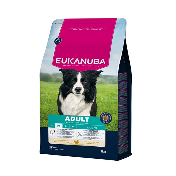 Eukanuba adult medium chicken 3kg 1 Adult medium chicken
