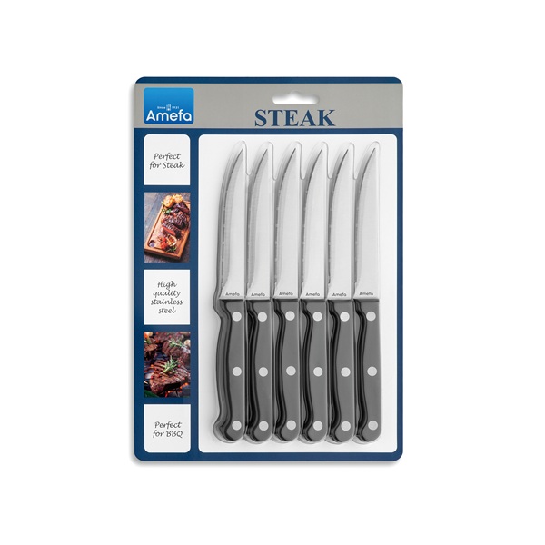 Amefa steakmes (pakje: 6st) 1 Steakmes