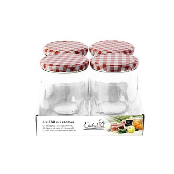 Bokaal confituur 580ml 4 stuks 1 Bokaal