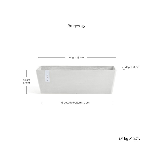 Ecopots bruges 45 pure white 3 Bruges