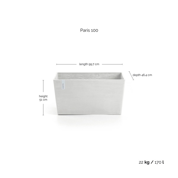 Ecopots paris 100 pure white 3 Paris