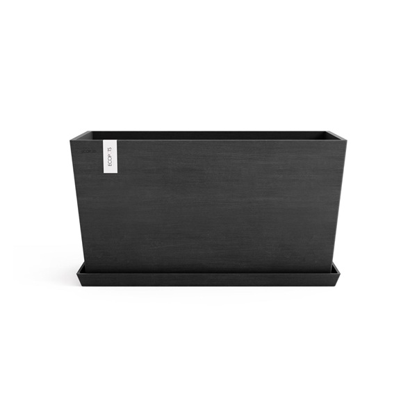 Ecopots onderschotel rechthoekig paris 100 dark grey 2 Onderschotel