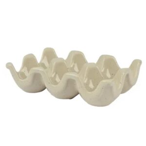 Eierhouder creme dolomiet 14.5x9.5xh3.6cm