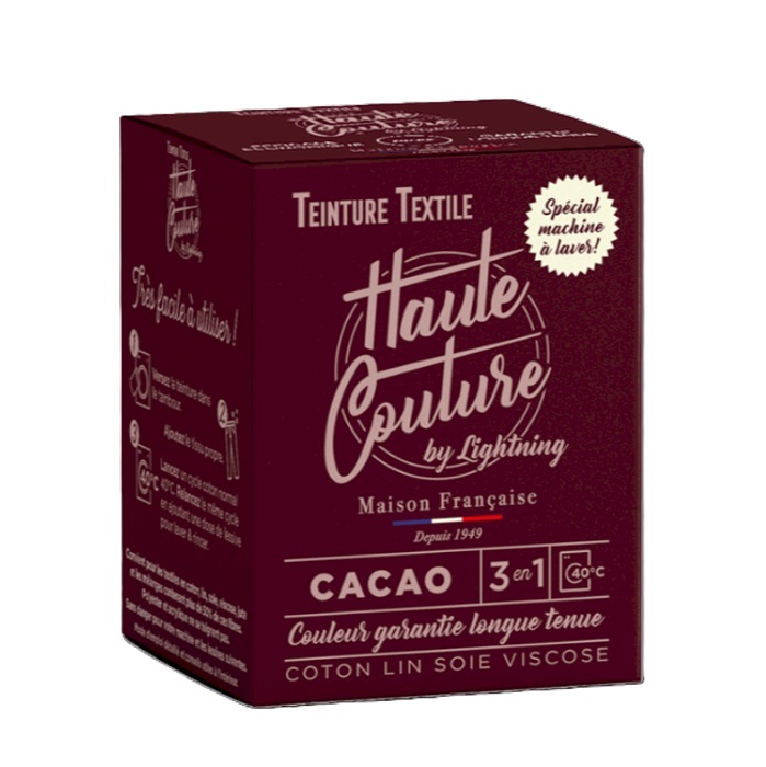 Haute couture textielverf cacao bruin 350gr voor katoen 1 Textielverf cacao