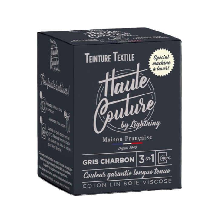 Haute couture textielverf donkergrijs 350gr voor katoen 1 Textielverf donkergrijs
