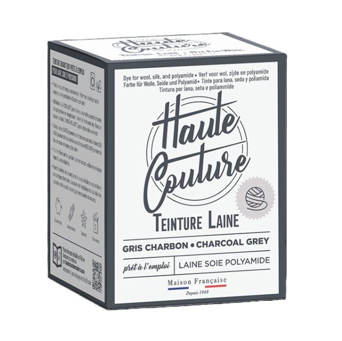 Haute couture textielverf donkergrijs 300gr voor wol, zijde, polyamide 1 Textielverf donkergrijs