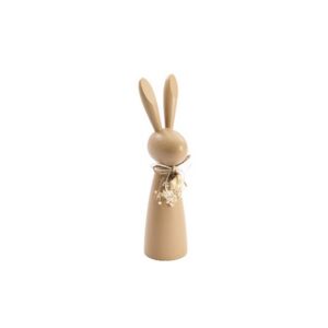 Konijn beige hout 18cm