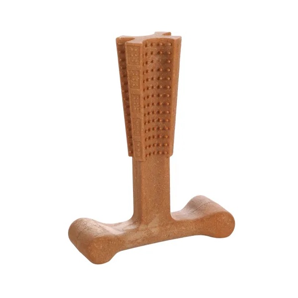 Nyl'o bamboo t-bone rund bruin small 10cm 1 Bamboo