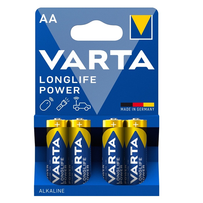 Batterijen AA Varta longlife power 4 stuks 1 Batterijen aa varta longlife power 4 stuks