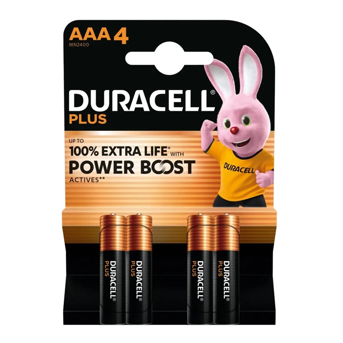 Batterijen AAA Duracell LR03 MN2400 1.5V 4 stuks 1 Batterijen aaa duracell lr03 mn2400 1. 5v 4 stuks