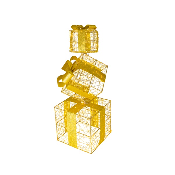Micro led giftbox metaal goud 73cm 1 Giftbox