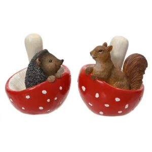 Herfst dier rood polyresin (2 assortimenten) per stuk