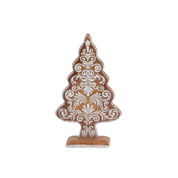 Kerstboom cookie lace caramel 26.6cm 1 Kerstboom
