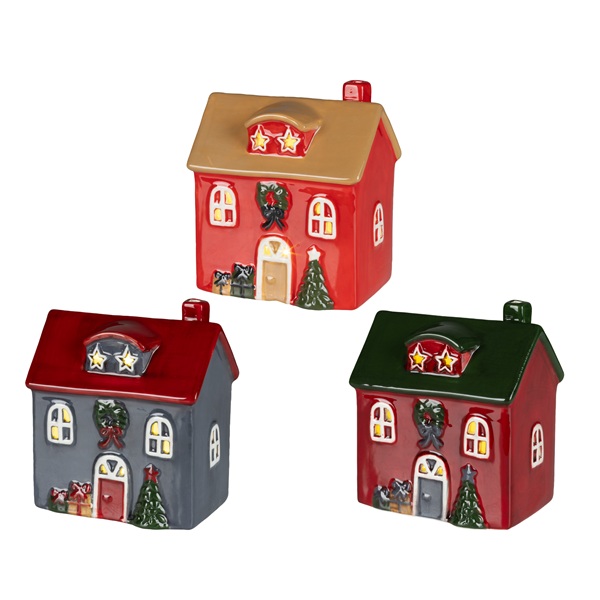 Huis met led dolomiet 14.5cm 1 Huis