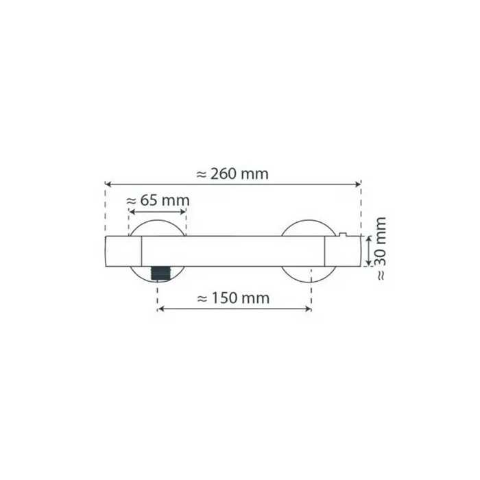 Vico thermostatische douchekraan chrome 2 Vico thermostatische douchekraan chrome - afbeelding 2