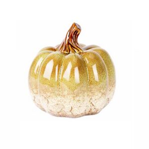 Herfst pompoen groen porselein 15x15xh15cm per stuk