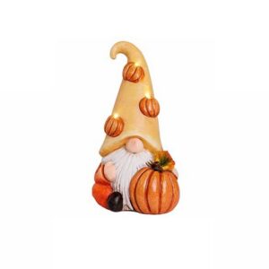 Herfst kabouter pumkin oranje 12x12xh25cm p/stuk