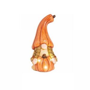 Herfst kabouter oranje 9x9xh19cm per stuk